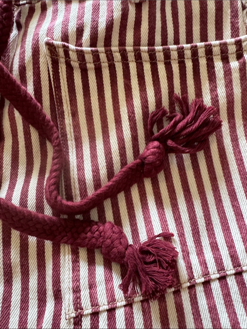 We The Free Moxie Barrel Jeans Red Berry Stripes - Picture 8 of 10